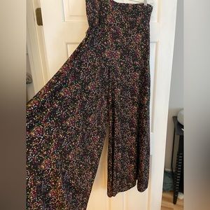 Denim & Supply Ralph Lauren palazzo wide leg pants black with multicolored stars